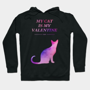 My Cat Is My Valentine Hoodie